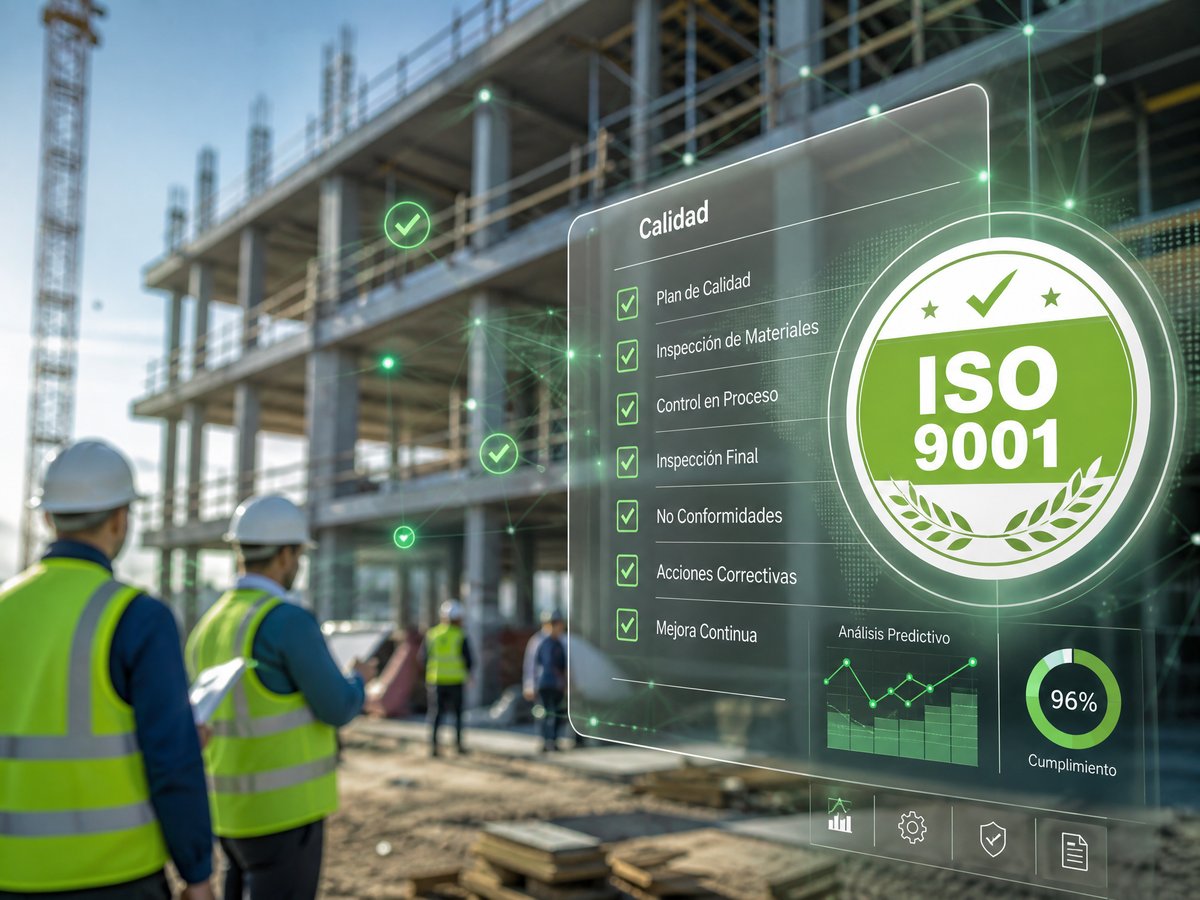 Gestión de calidad ISO 9001 en construcción con OneMake: protocolos generados por IA sobre una obra real