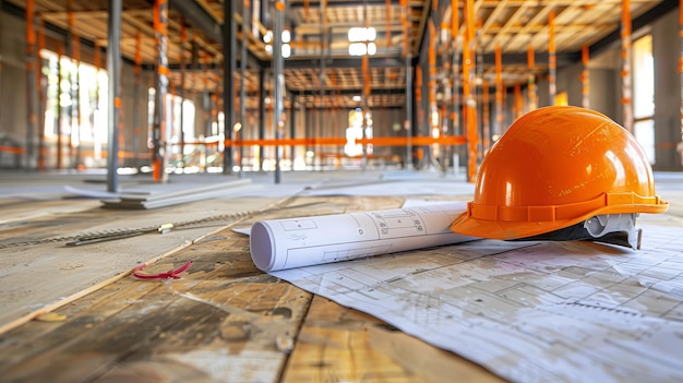 Trabajador en proyecto de remodelación de obra mediana con equipo de seguridad